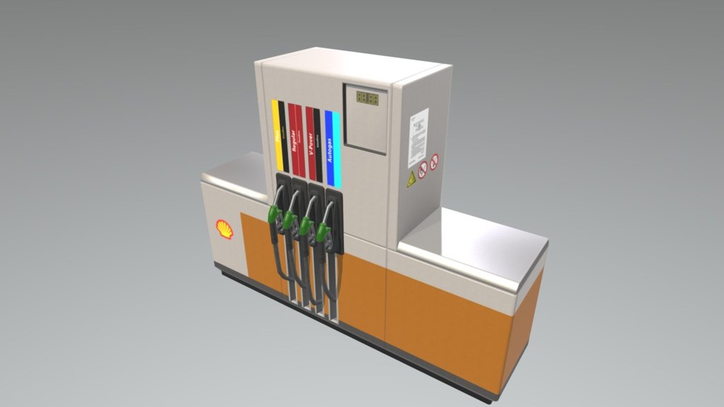 Gas Station - 3D model by soloagr 3d model
