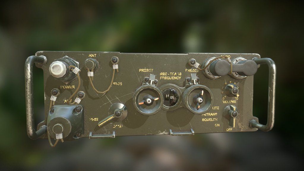 AN/PRC-77 Vietnam War Radio Game asset PBR ready using Metalness. Polys: 5133 Tris: 9984

Be Sure to enable HD Textures! :) - AN/PRC-77 Vietnam War Radio - 3D model by JonathanWerlen 3d model
