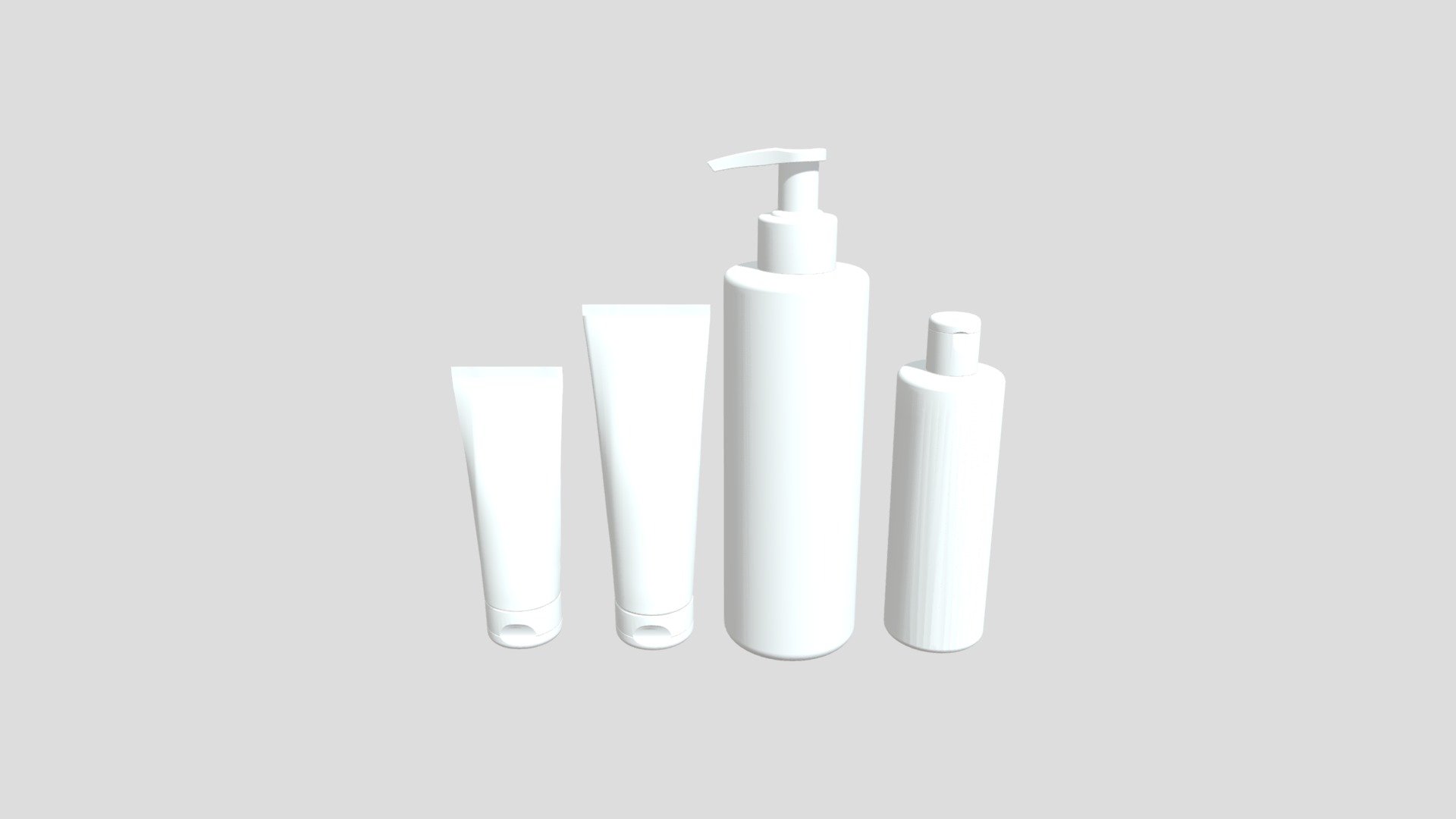 Models of cosmetics packages. Made in SketchUp 2021. Can be used for product visualizations 3d model