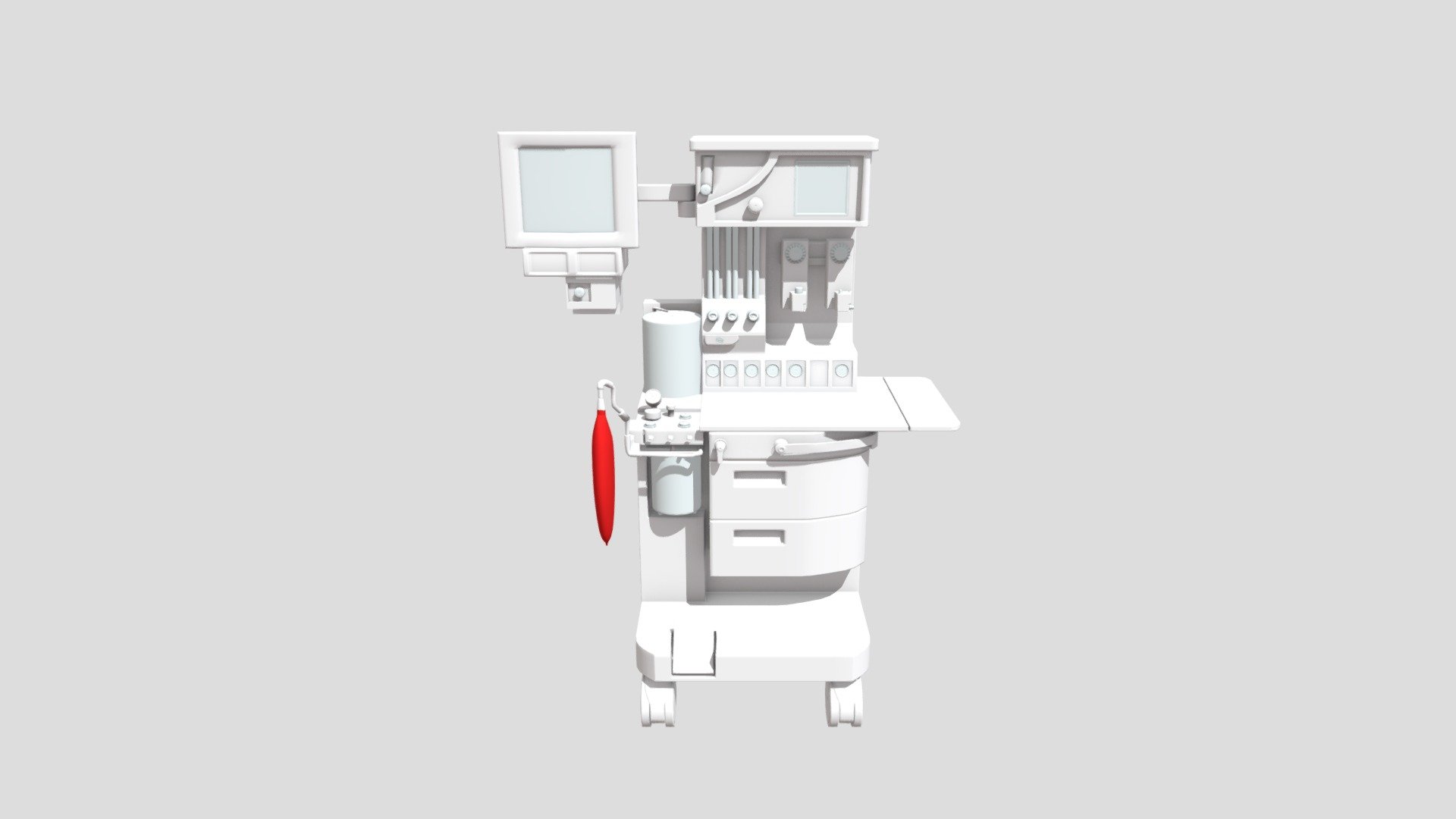 Anesthesia_Machine_FBX_Textures - 3D model by DGLENN43 3d model