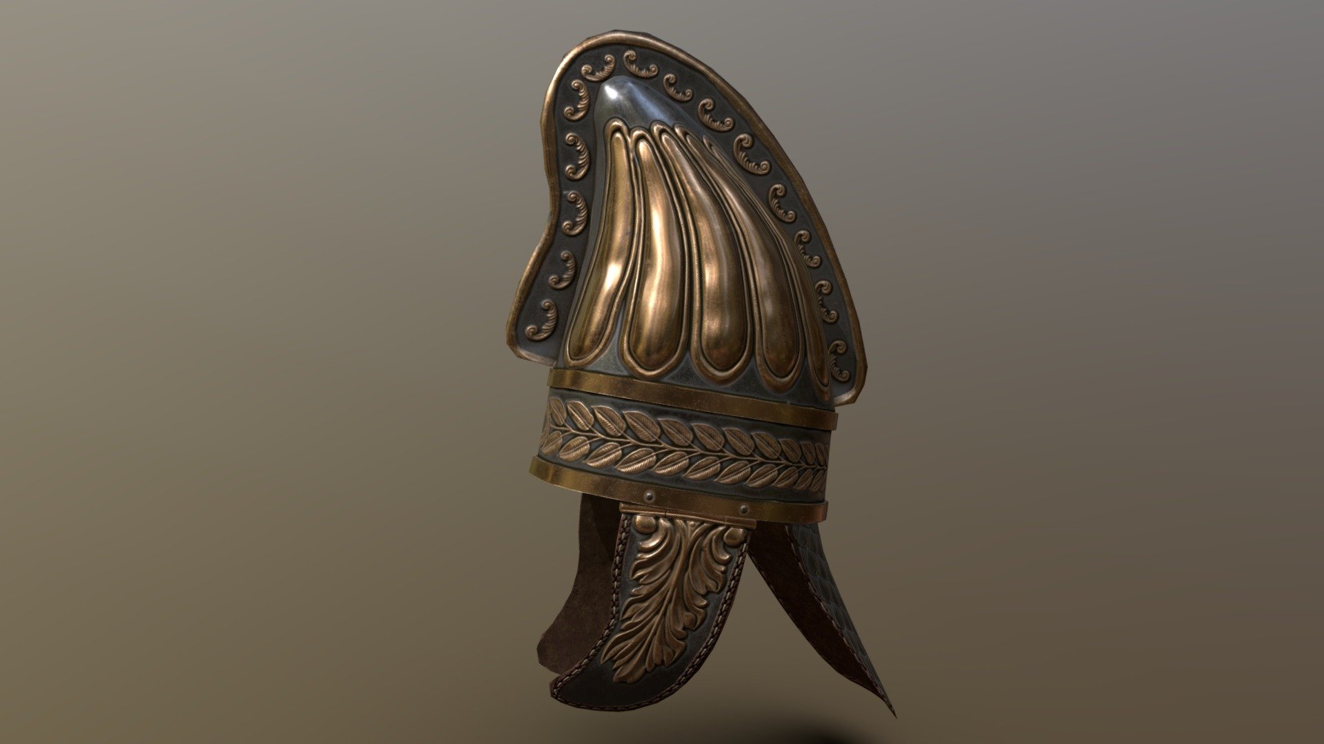 Dacian/Getae helmet from Trajan Column model - Dacian_geate helmet Trajan Column - 3D model by T.Claudiu_Scorilo 3d model