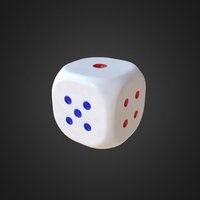 dice object, highpoly