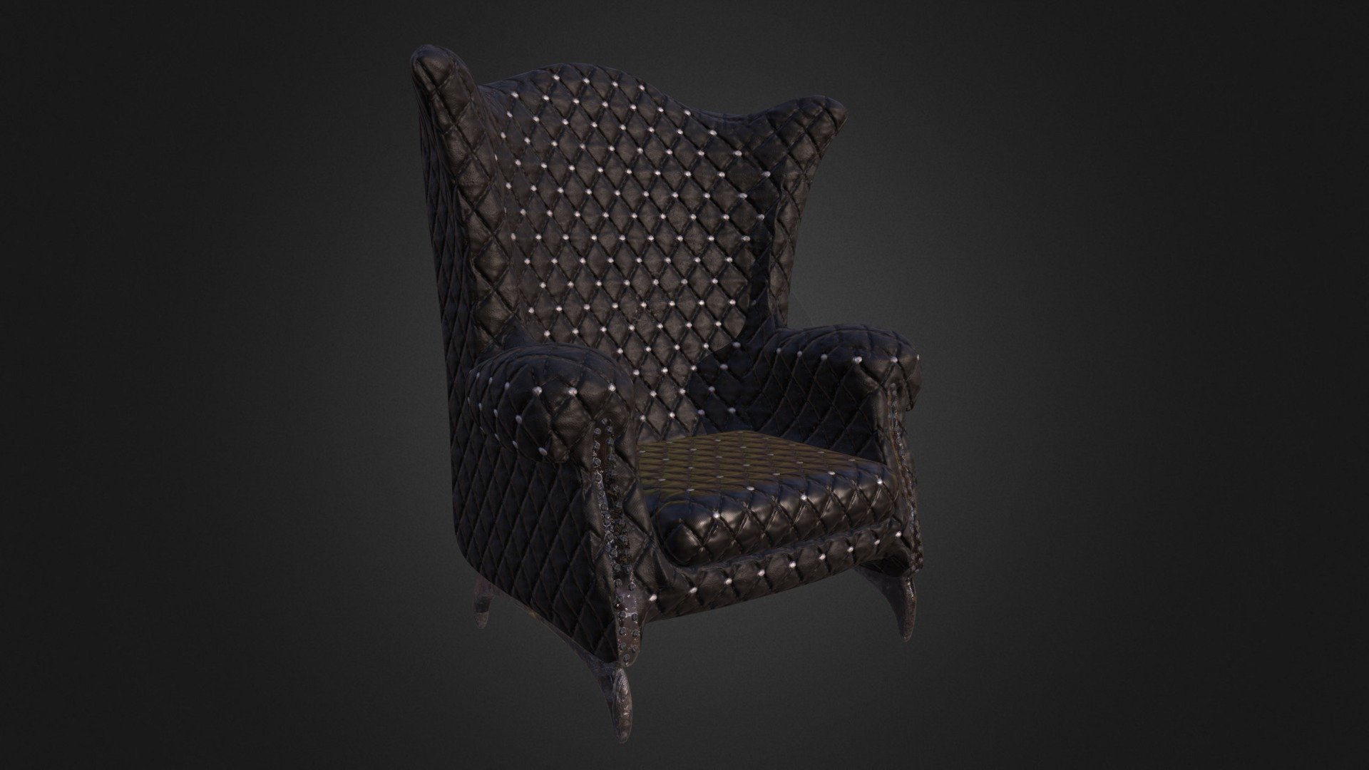 Black gothic Chair - Gothic Chair - Download Free 3D model by Dirtrock 3d model