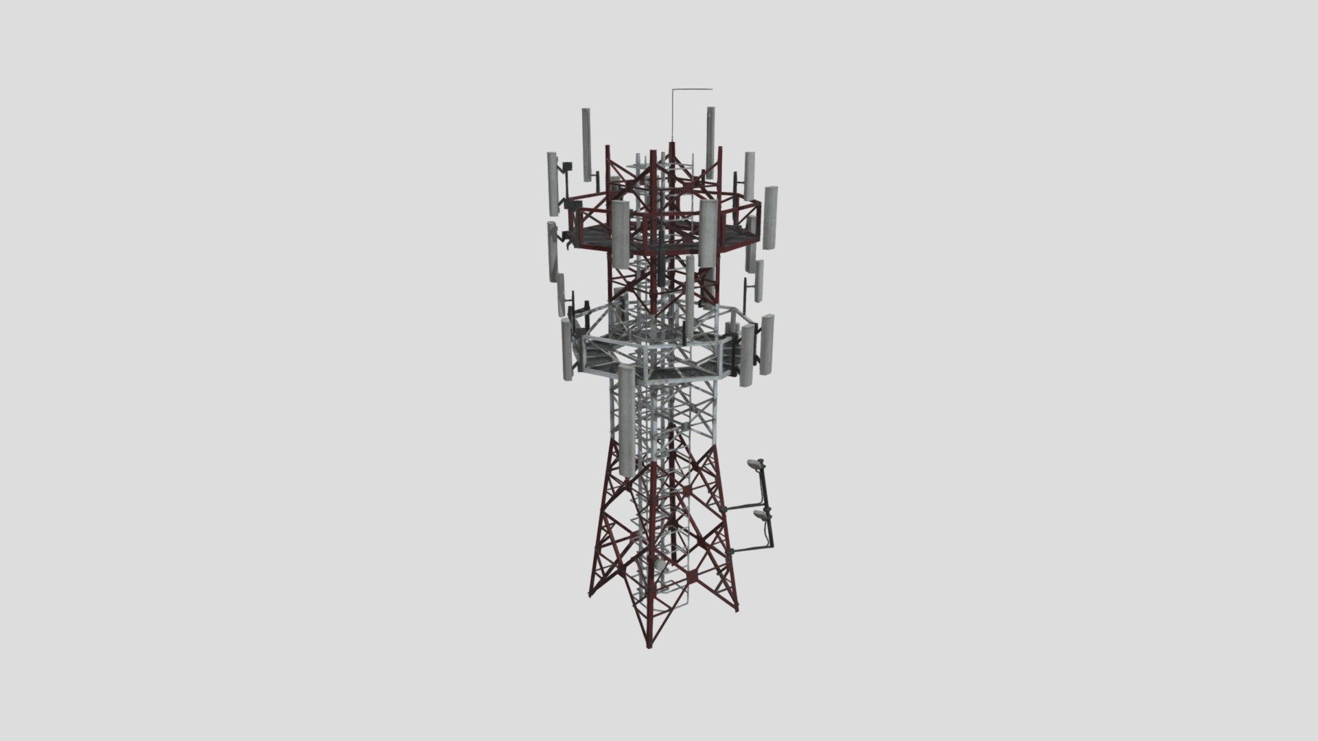 Highly detailed 3d model of antenna&nbsp;tower with all textures, shaders and materials. This 3d model is ready to use, just put it into your scene 3d model