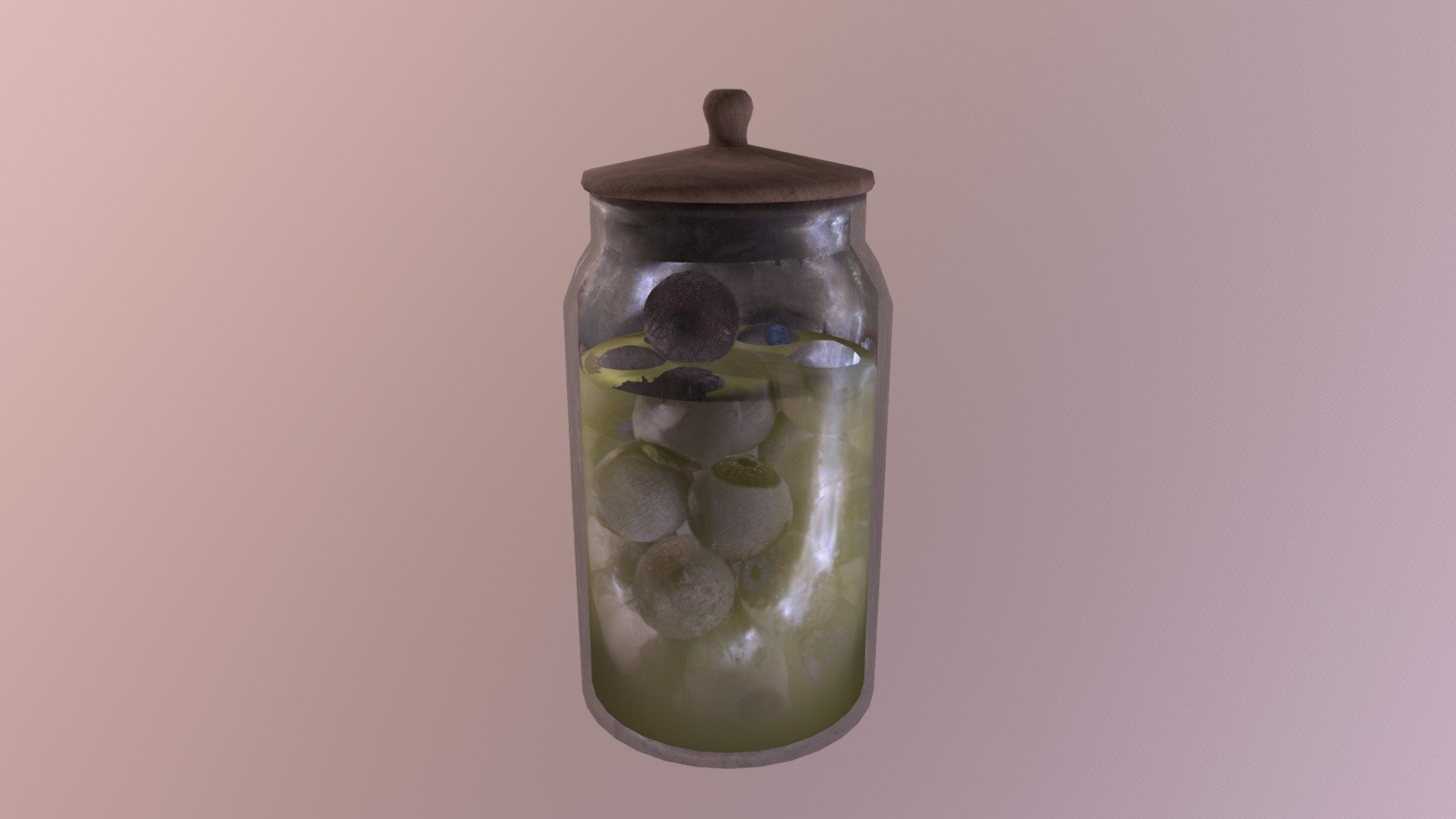 Glass jar filled with eyes - 3D model by ZIFS 3d model