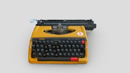 Old brother typewriter typewriter, brother, realityscan
