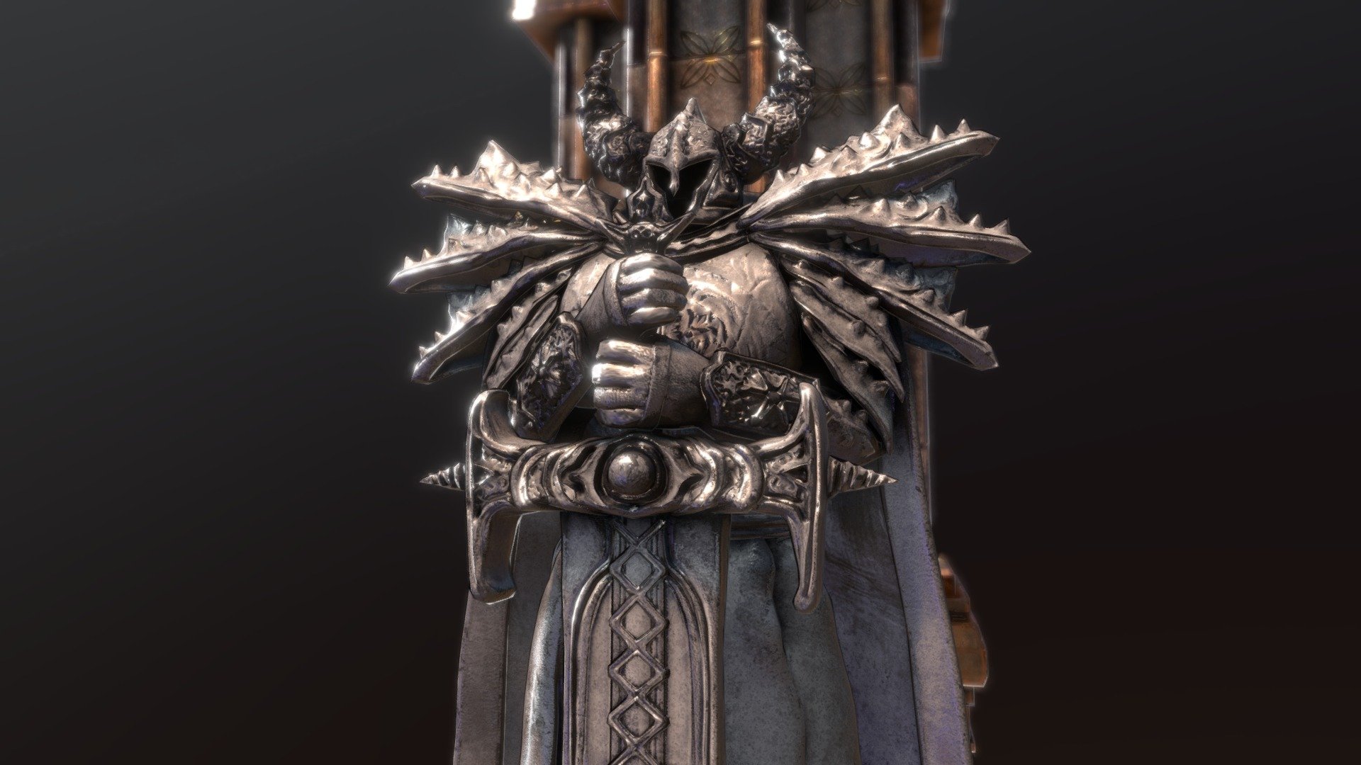 Hero & Demon King - Knight statue - 3D model by TGS (@tgsmurf) 3d model