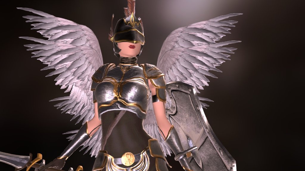 This is my first +5k poly character. Trying some materiales and effects. I still have problems to get a realistic result in the sword's blade, so if anyone can suggest something to improve it I'd be very pleased :) - Protector Angel - 3D model by pelp3d 3d model