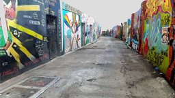 Day 35: Scanning Clarion Alley Street Art mesh, sanfrancisco, streetart, mission, murals, polycam, lidarscanchallenge, clarionalley