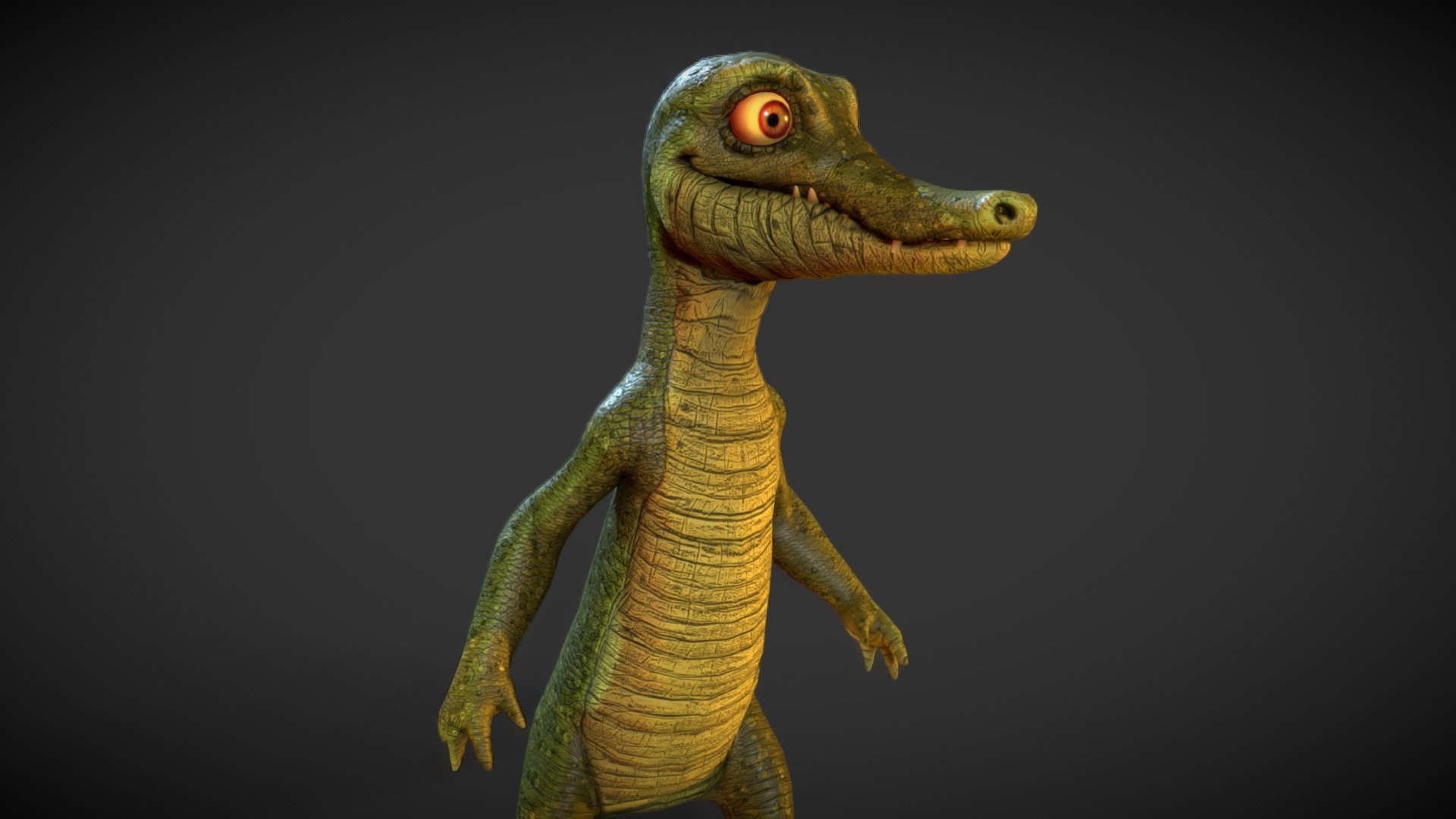 This Character is a personal project i am doing - Caiman Cartoon - 3D model by alitocarioca 3d model