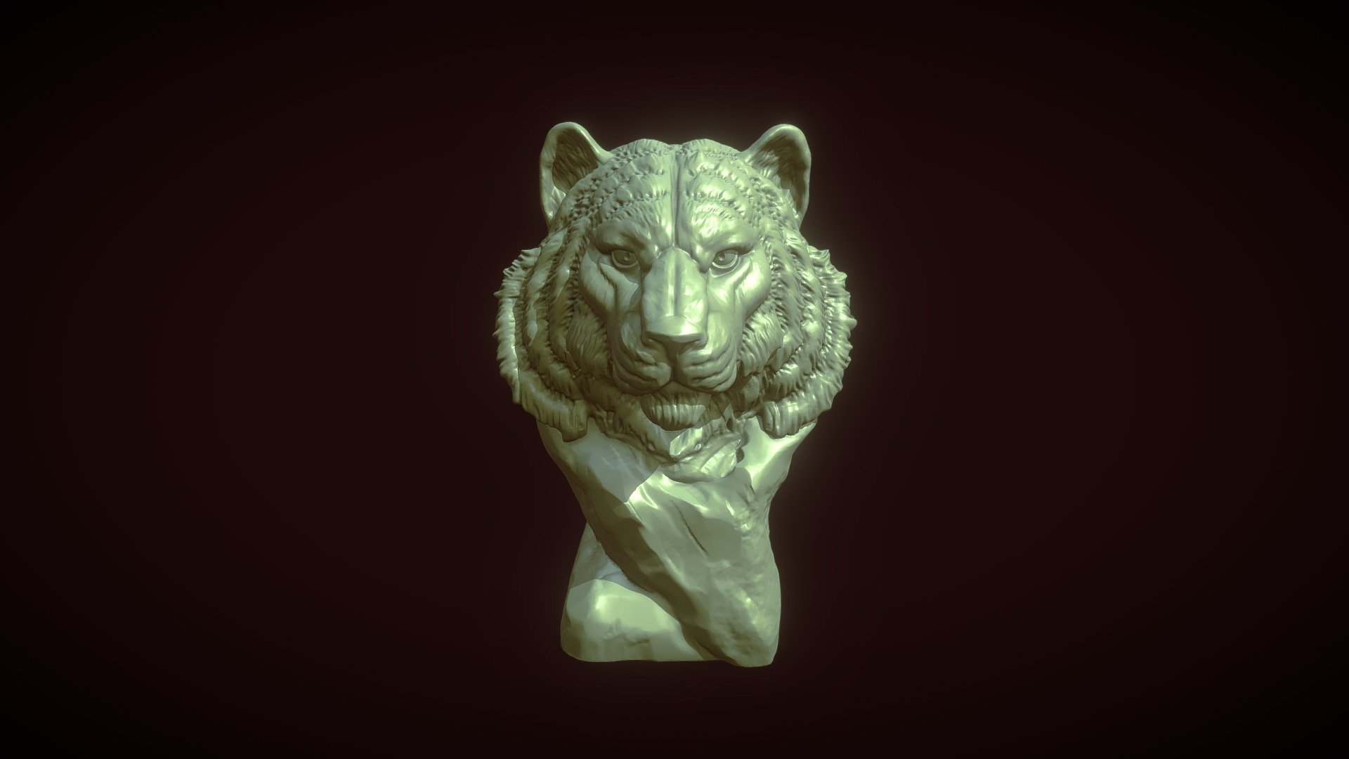 3d printable tiger bust sculpted in Zbrush - 3d printable Tiger Bust - Buy Royalty Free 3D model by Nello 3d model
