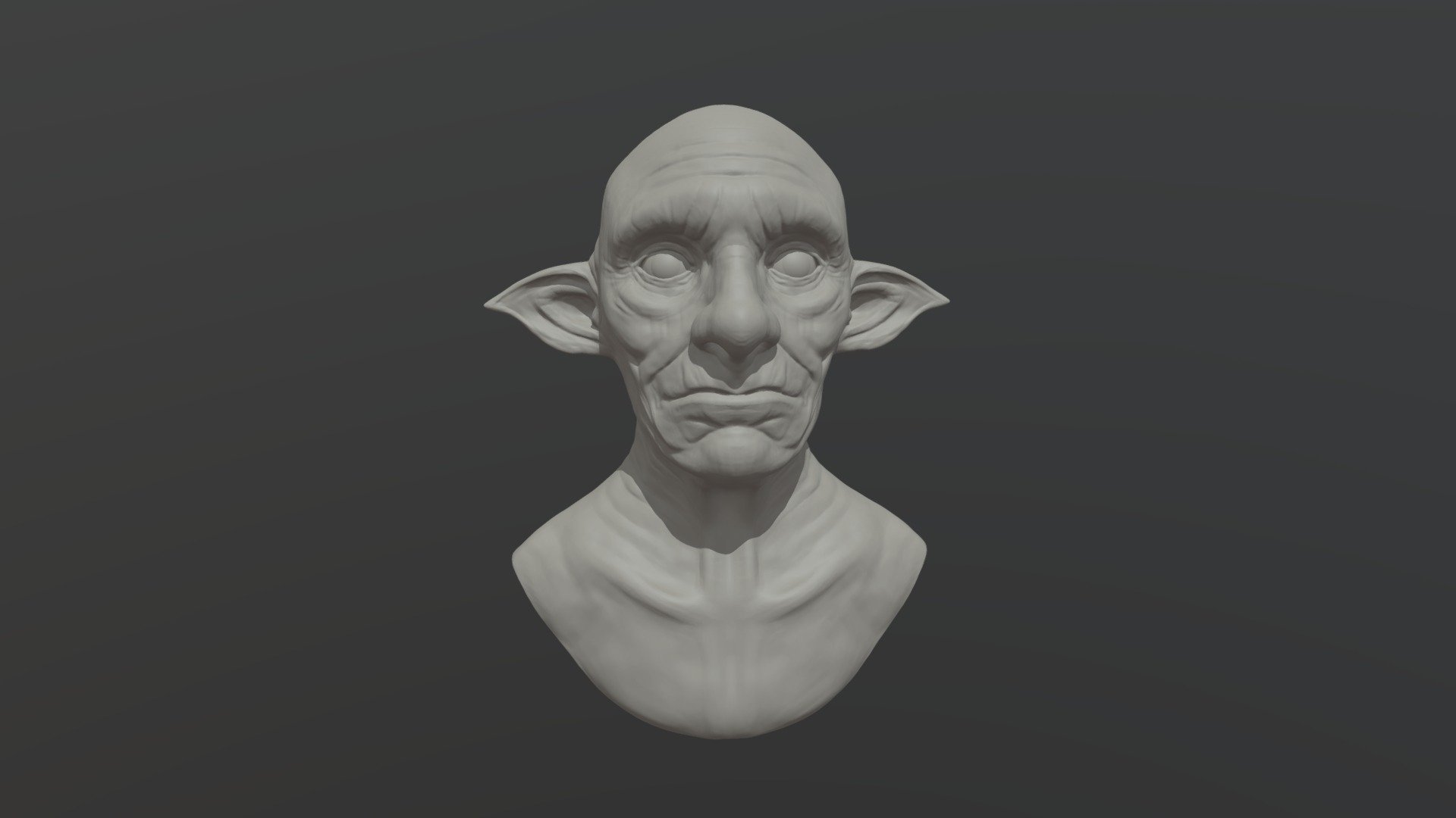 My first high poly sculpture which was done in ZBrush after 1 week of learning. I got many compliments from my instructors, yaayy. What do you guys think? - Goblin Head - 3D model by khanhluu95 3d model