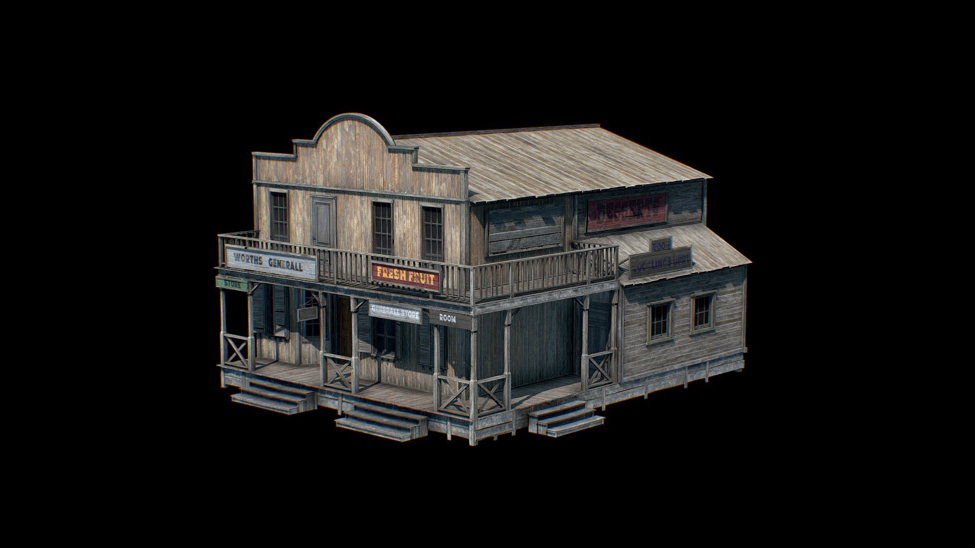 Free download：www.freepoly.org

If you like,Buy me a coffee maybe? https://www.buymeacoffee.com/riveryang - Wild West Building-Freepoly.org - Download Free 3D model by Freepoly.org (@blackrray) 3d model
