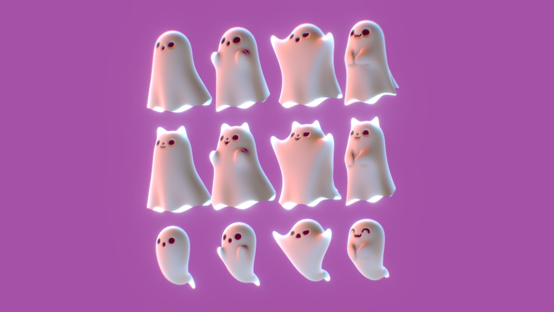 If you post your work on instagram please tag me, I want to see how you use my 3d models&hellip; https://linktr.ee/leoisidro ༼ つ ◕_◕ ༽ つ - GHOST PACK - Buy Royalty Free 3D model by Leo Isidro (@leo.isidro3) 3d model