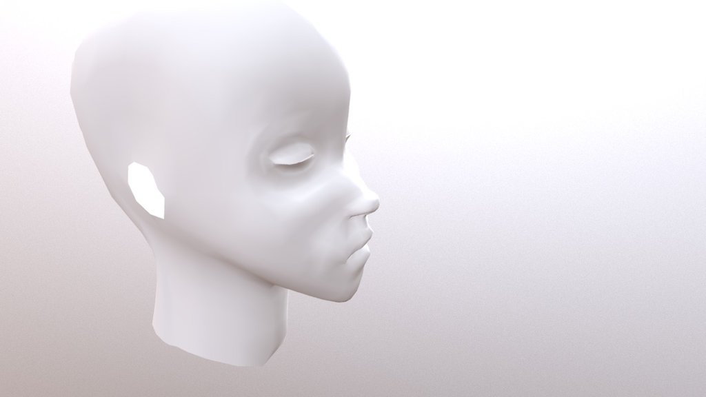 Here's a rough cartoon head I was doing to get practiced with topology 3d model