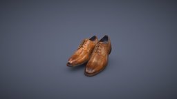 Mens Shoes Brown Leather 3d-scan, 3dscanning, artec, 3d-scanning, artec3d, fullcolor, artec-space-spider, 3d-asset, realitycapture