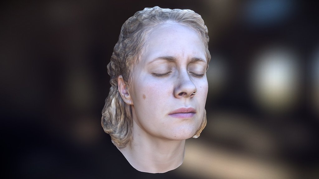 This 3D head model of Luizee was created using single camera photogrammetry, retopologised using Wrap3 and optimised in ZBrush.

To see more on this project visit my blog post - https://www.adamspring.co.uk/single-post/2017/08/30/Single-Camera-Head-Scanning-Photogrammetry - Single Camera Head Scanning | Photogrammetry - 3D model by Adamspring 3d model