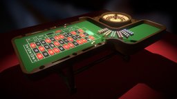 Roulette Table table, casino, roulette, roulettewheel, roulettetable