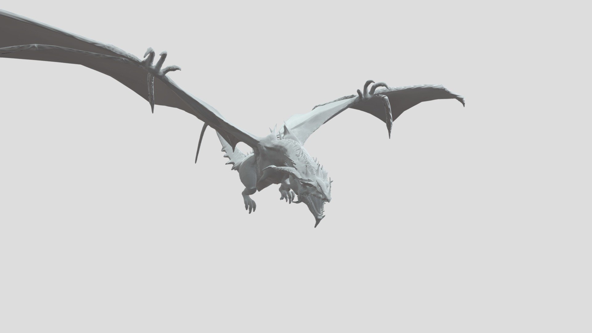 a demon dragon with spkes for days full animation mesh - Demon_dragon - Download Free 3D model by endlessvoidmc 3d model