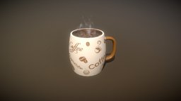 Cup Of Coffee coffee, props, freedownload, freemodel, cupofcoffee, pbr-game-ready, pbr-materials, pbr, lowpoly, gameasset, cup, gameready