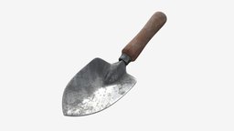 Garden shovel with short handle dirty