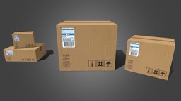 Cardboard boxes boxes, caja, cardboard, box, cajas, lowpoly