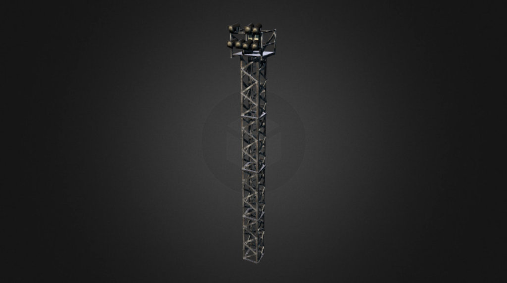 Model of a theatre lights mast made for a FPS game to be placed in open-air theatre - Theatre Lights - 3D model by mateuszj 3d model