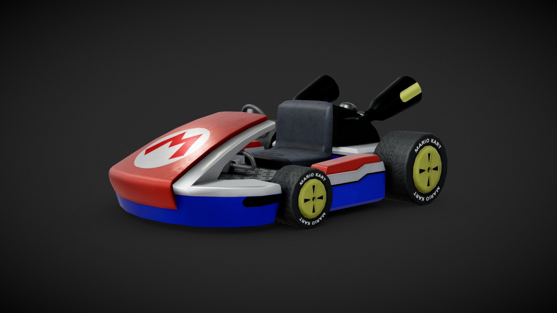 Trabalho de modelagem poligonal do Standard Kart do Mario Kart 8.

Polygonal modeling work of the Standard Kart of Mario Kart 8 3d model