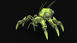 SpiderBug1 insect, rpg, spider, bug, beetle, action, unreal, venom, carapace, jaws, unity, pbr, lowpoly, monster, fantasy, rigged