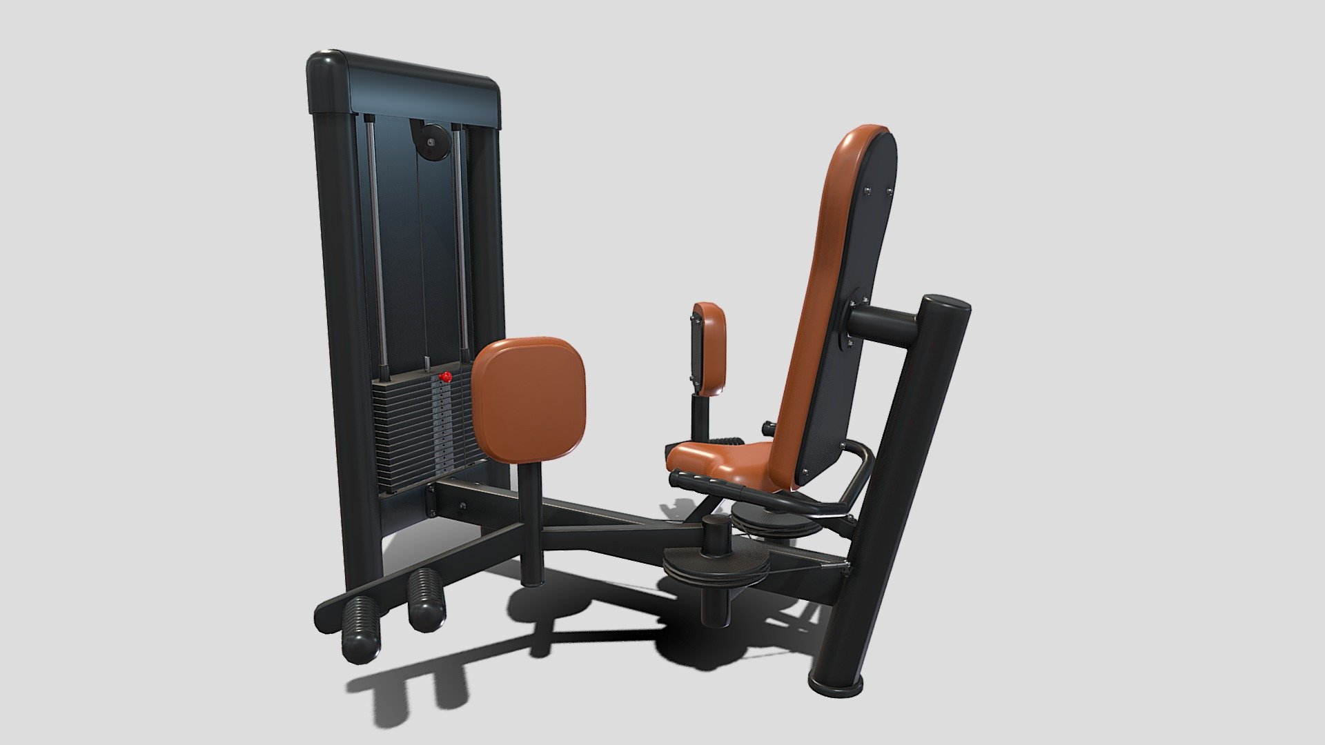 Gym machine 3d model built to real size, rendered with Cycles in Blender, as per seen on attached images. 

File formats:
-.blend, rendered with cycles, as seen in the images;
-.obj, with materials applied;
-.dae, with materials applied;
-.fbx, with materials applied;
-.stl;

Files come named appropriately and split by file format.

3D Software:
The 3D model was originally created in Blender 3.1 and rendered with Cycles.

Materials and textures:
The models have materials applied in all formats, and are ready to import and render.
Materials are image based using PBR, the model comes with four 4k png image textures.

Preview scenes:
The preview images are rendered in Blender using its built-in render engine &lsquo;Cycles'.
Note that the blend files come directly with the rendering scene included and the render command will generate the exact result as seen in previews.

General:
The models are built mostly out of quads.

For any problems please feel free to contact me.

Don't forget to rate and enjoy! - Adductor Machine - Buy Royalty Free 3D model by dragosburian 3d model