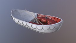Pis Lifeboat vehicles, cloth, props, lifeboat, raft, substancepainter, substance, wood, boat