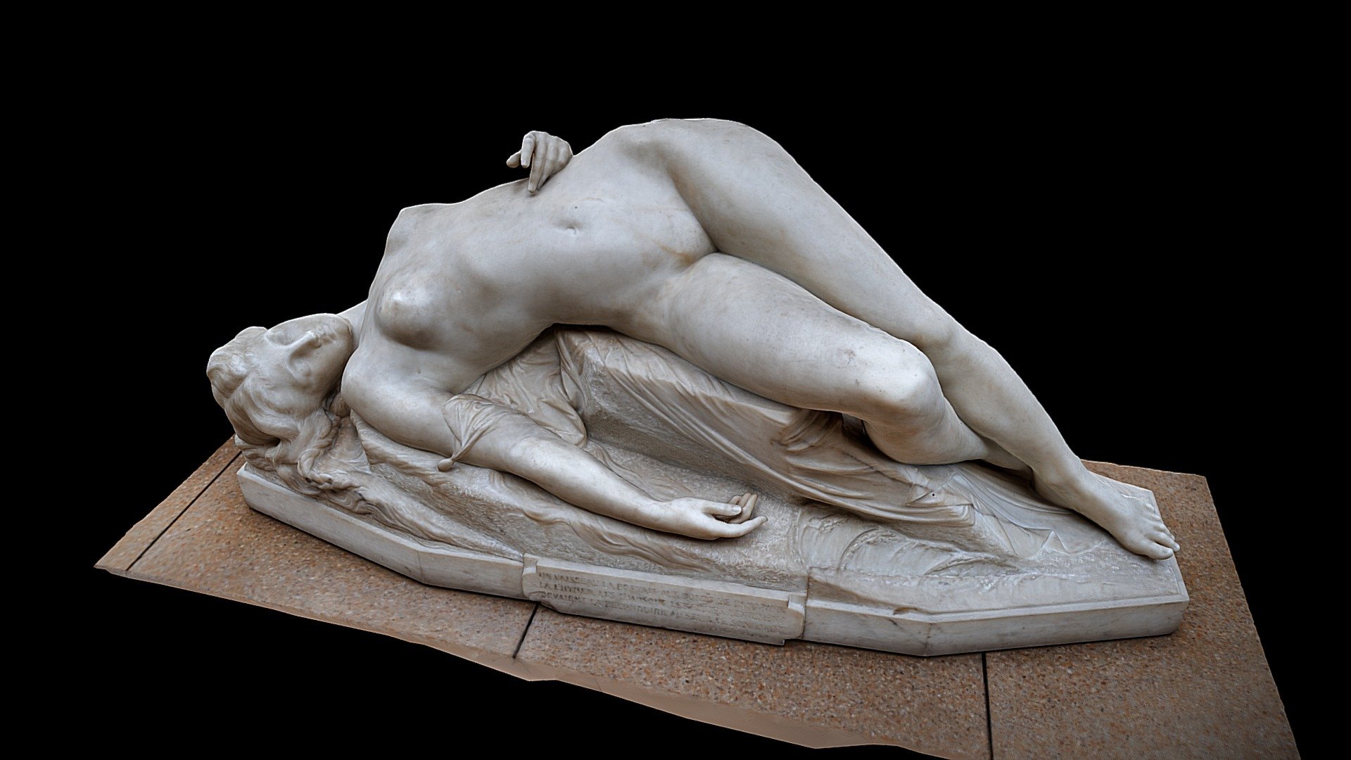 La Jeune Tarentine est une statue en marbre de 1871 du sculpteur français Alexandre Schoenewerk (1820-1885) d'après un poème1 d'André Chénier, exposée au Musée d'Orsay de Paris 3d model