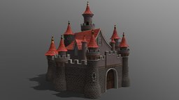 Castle tower, castle, fort, palace, keep, fortification, citadel, stronghold, fantasy, foteress, chateou