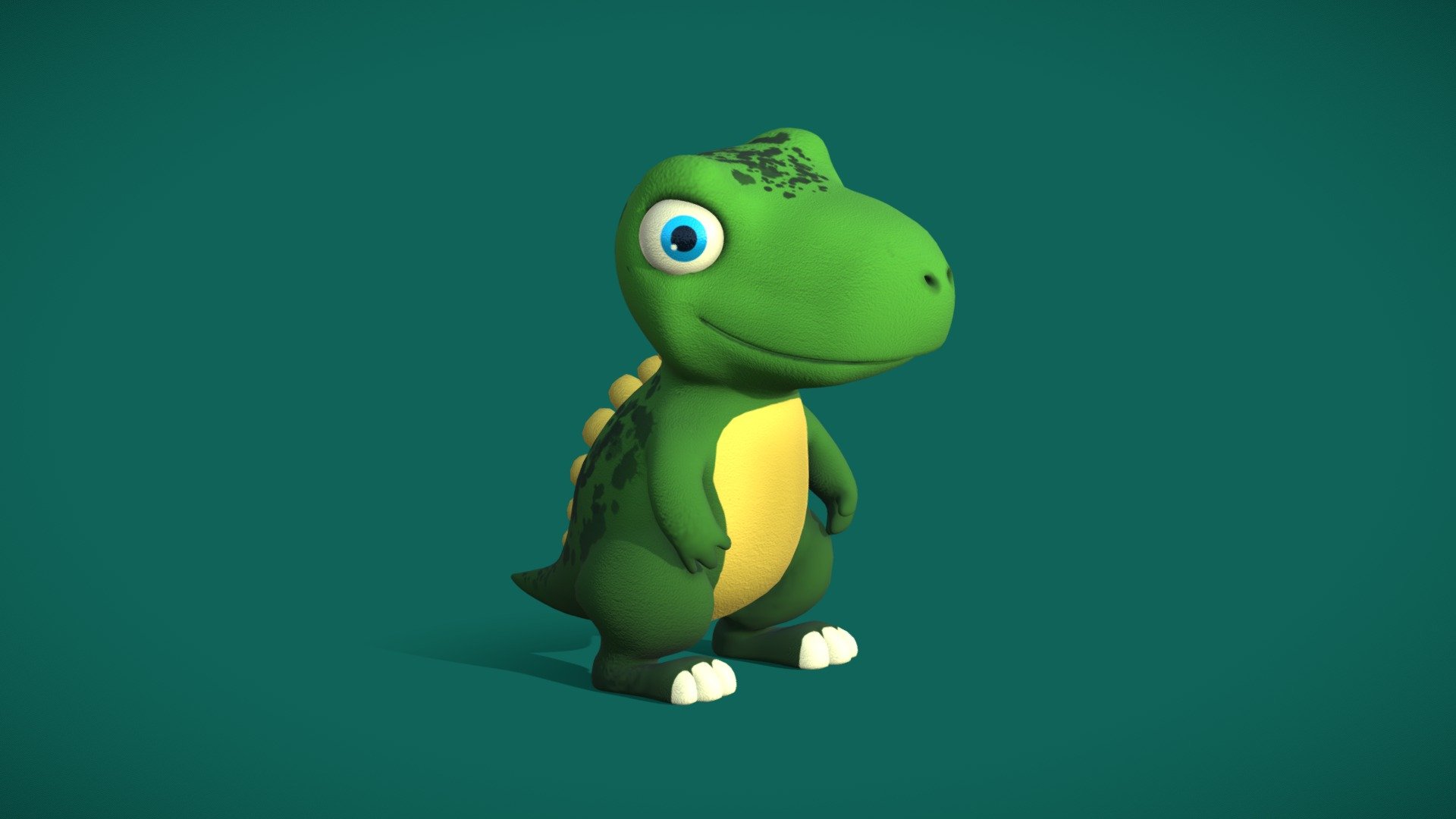 Cute little dino character with texture - Cute dinosaur - Buy Royalty Free 3D model by rofi.abdur 3d model