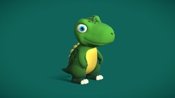 Cute dinosaur cute, child, litter, cute_character, character, dinosaur, 3dmodeling, dino