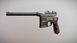 Mauser C96 german, mauser, semi, 19th, automatic, pistol, auto, ww1, semi-automatic, 20th, c96, 19th-century, 20th-century, automatic-weapon, weapon, gun