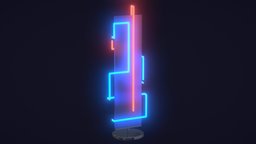 Neon lamp (cyberpunk style) lamp, style, cyberpunk, neon