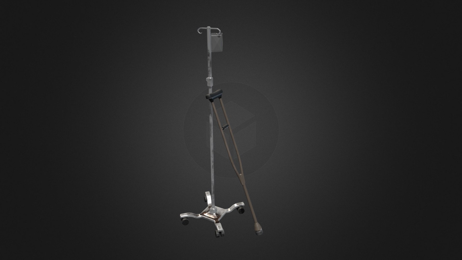 A simple crutch and IV drip, for 3d Inktober.

Modelled in Blender, and textured in Substance Painter 3d model