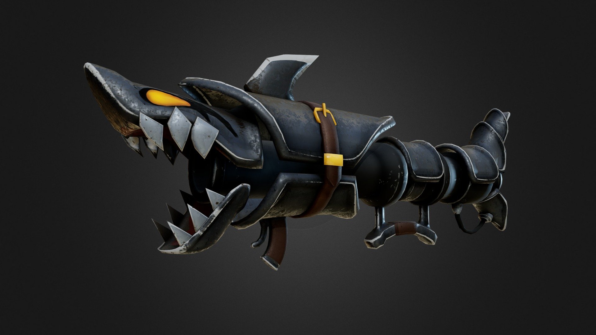 Im developing a Jinx charaacter and this one one her guns - Fishbones - Buy Royalty Free 3D model by shaderbytes 3d model