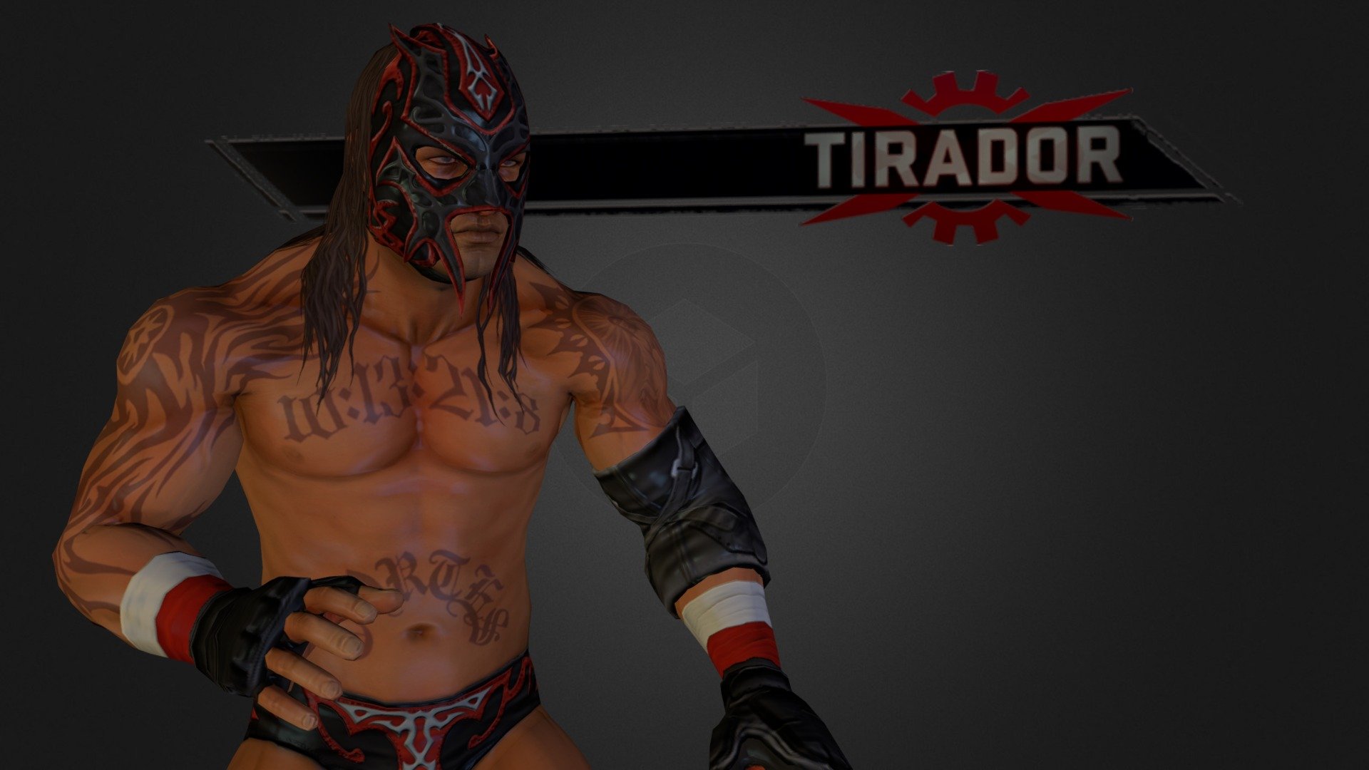 The new &amp; improved Tirador from the in-progress sequel to Pro Wrestling X: Uprising - Tirador - Pro Wrestling X - 3D model by ProWrestlingX 3d model