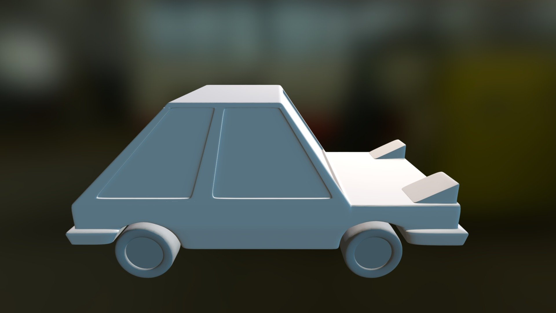 Cartoon cool little Car - Download Free 3D model by Olivier Blanchette (@oliblanchette) 3d model