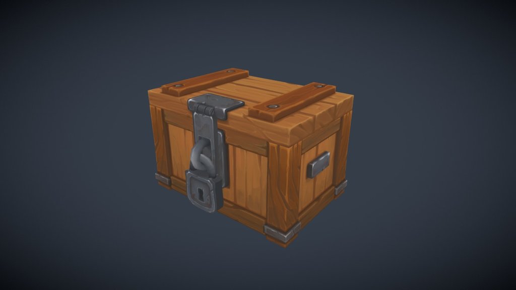 Lowpoly wooden chest - part of Treasure Chests package, that is available for free on Unity Assetstore:
-link removed- - Wooden Chest - 3D model by Frut 3d model