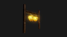 Japanese Lantern lamp, lantern, japan, feudal, game