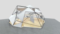 VR art Gallery 12 compound icosrombi minimal, geometry, artwork, polyhedron, vr, gallery, museum, polyhedra, vrgallery, architecture