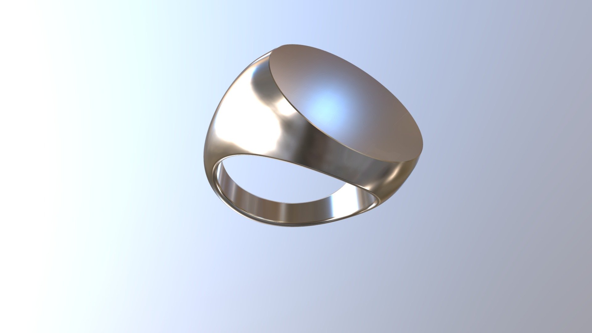 Different Signet ring types. This is the smallest of horizontal ovals 3d model