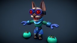 Bomber T1 cat, archer, character, game, design, skin2