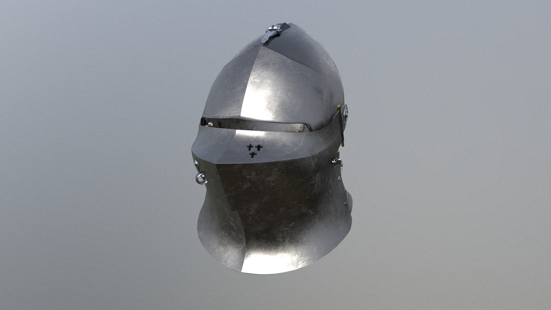 Heavy medieval helmet &ldquo;Bascinet