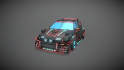 cyberpunk honda cr-x battle car