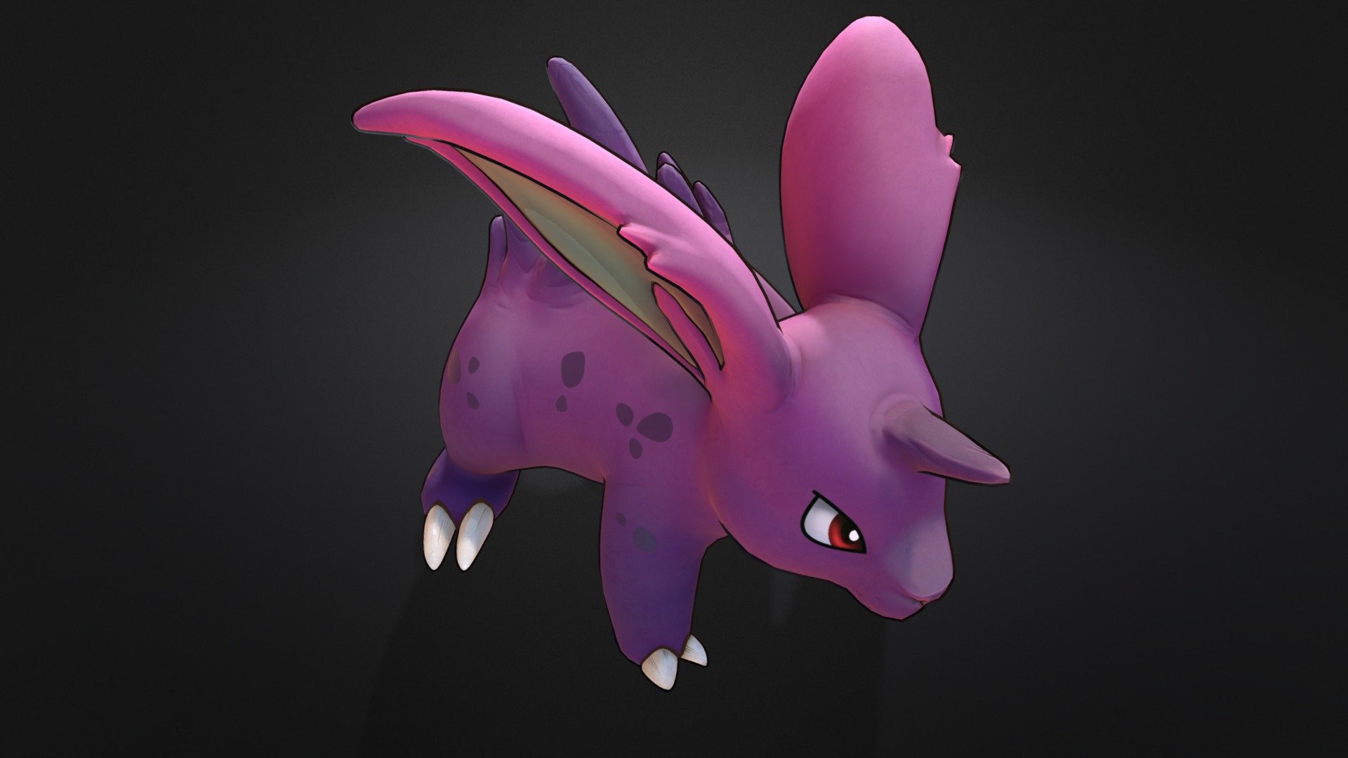The purple one - Nidoran Male - 3D model by 3dlogicus 3d model