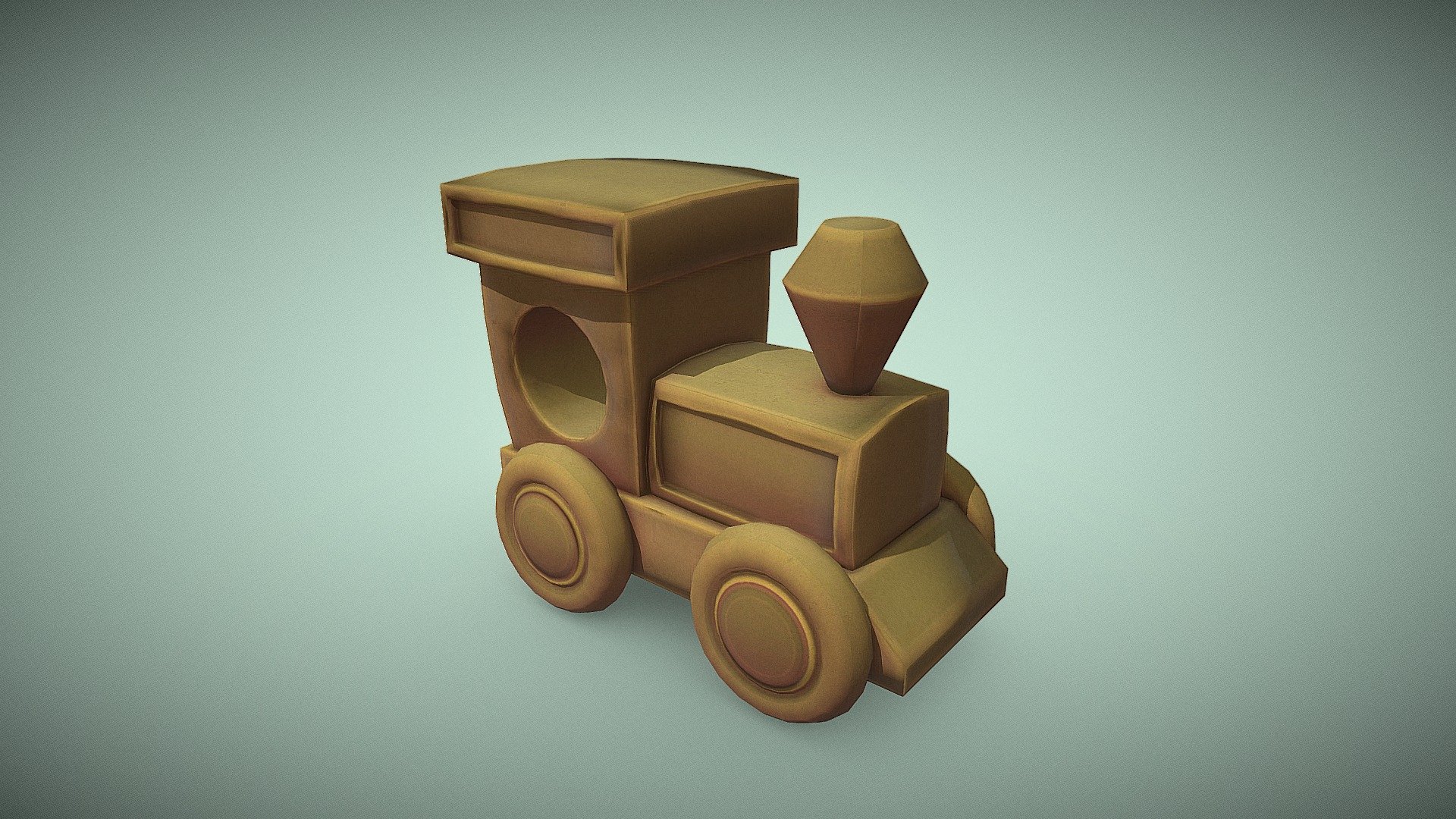 Train Toy Cartoon - Download Free 3D model by Ricardo (@ricardoalb) 3d model